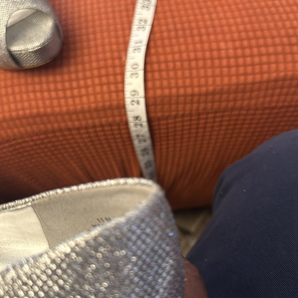 Nine West Silver Open Toe Platform Heels - Picture 13 of 13